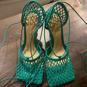 Bottega Veneta Mesh Strappy Heels